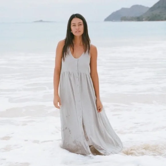 Ozma Billie Dress in Fog - Picture 2 of 10